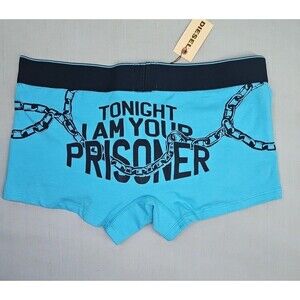 Diesel FUNNY Boxer Briefs Mens Gag Gift UnderwearNovelty Tonight Im Your PRISONE